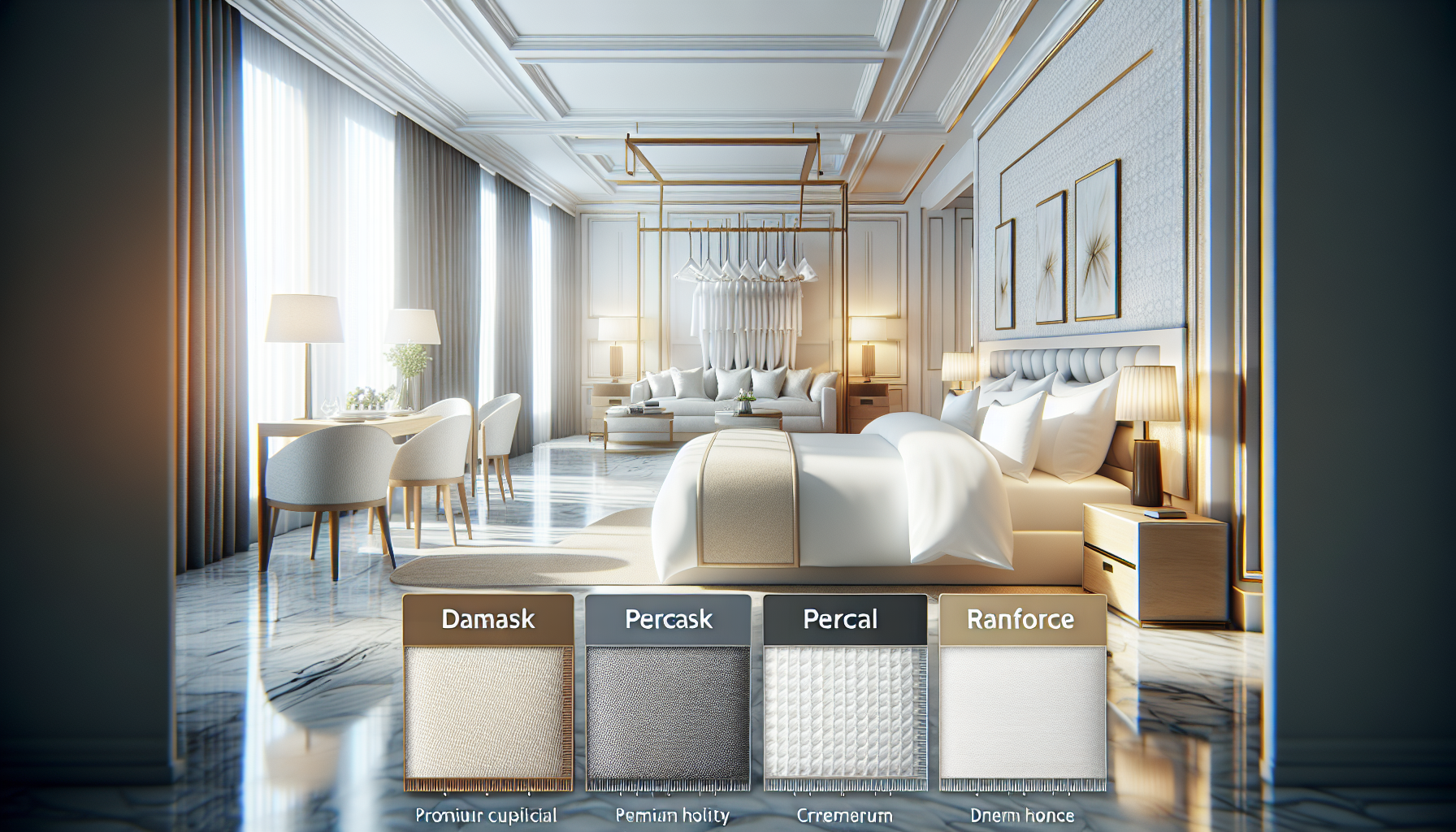 Damasc vs Percale vs Ranforce: Ce material alegi pentru camerele de hotel?