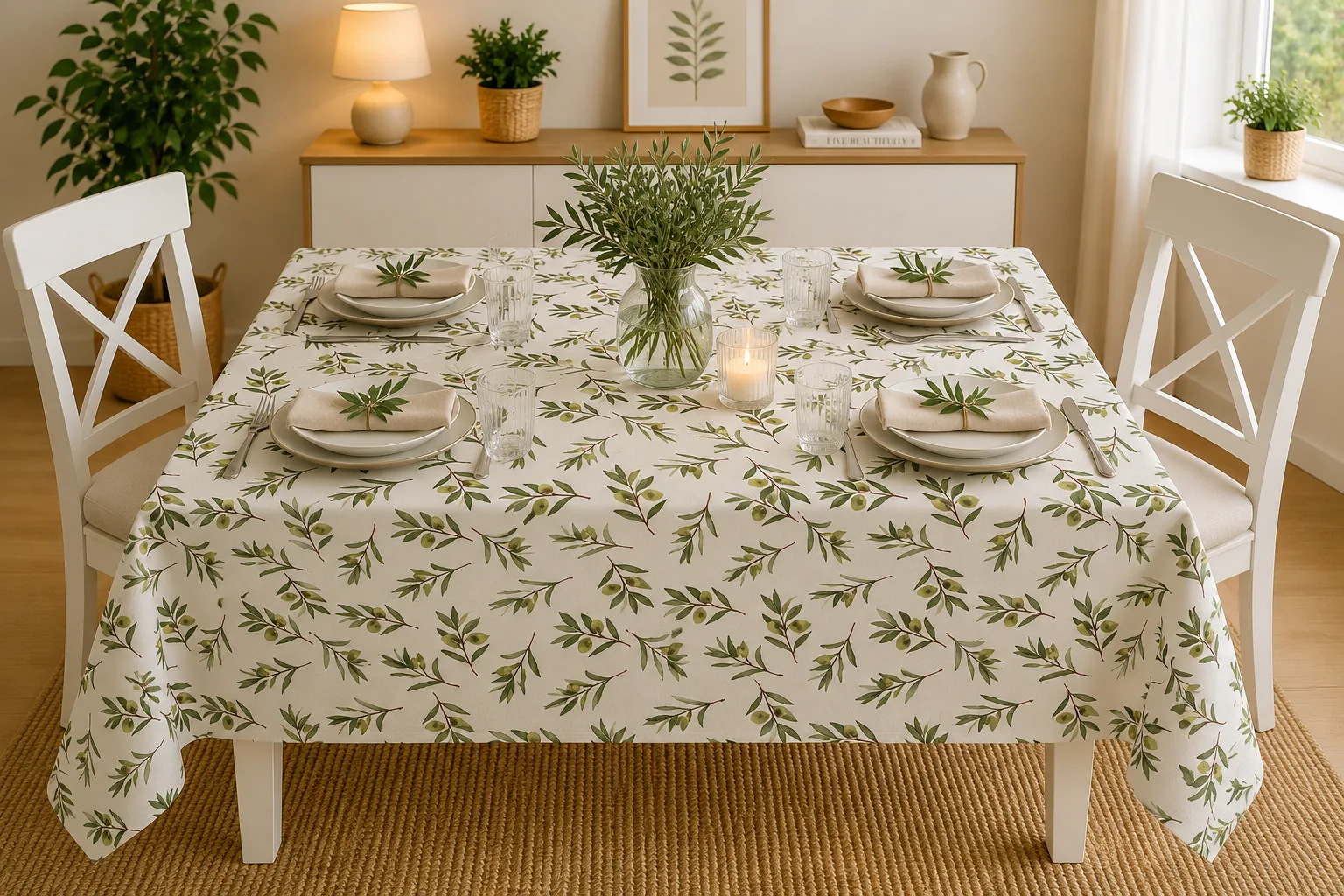 Față de Masă Antimurdărire (Lace Olive)
